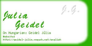 julia geidel business card