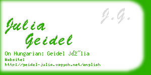 julia geidel business card